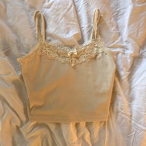 tan cropped tank top